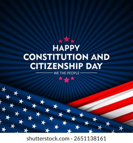 Happy Constitution and citizenship day United States Of America September 17TH background vector illustration