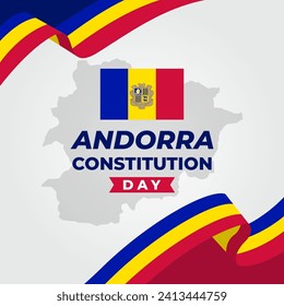 Happy Constitution Day illustration vector background. The day of Andorra vector background. Vector eps 10