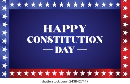 Happy Constitution Day text with usa flag design