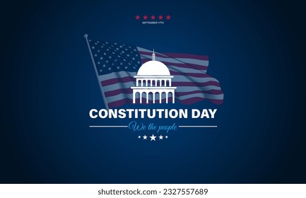 Happy Constitution day United States Of America September 17TH background vector illustration