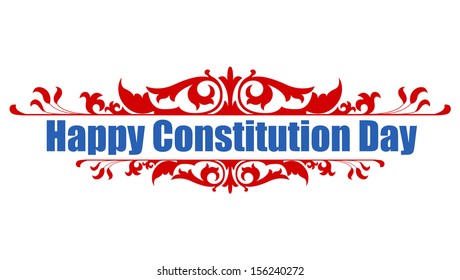 Happy Constitution Day Vector Illustration
