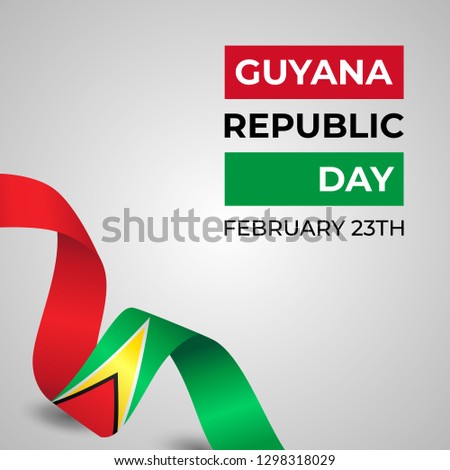 Happy Co-operative Republic of Guyana Republic Day Vector Template Design Illustration