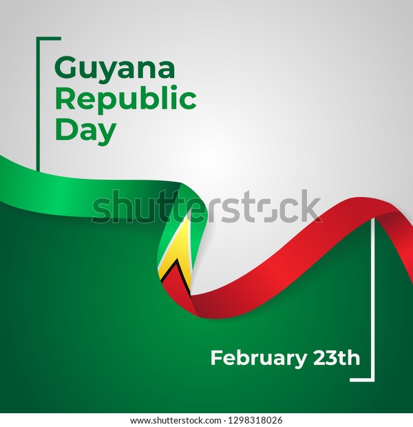 Happy Cooperative Republic Guyana Republic Day Stock Vector (Royalty ...