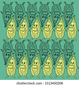 Happy corn dancing, having fun and enjoying