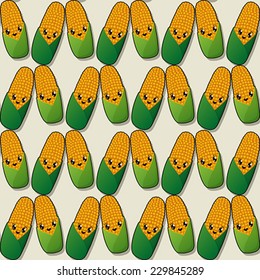 Happy corn seamless pattern for design