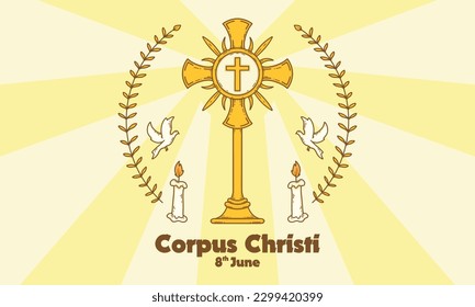 Happy Corpus Christi Background, perfect for office, company, school, social media, advertising, printing and more
