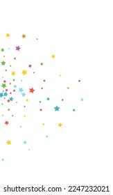 Happy Cosmos Vector White Background Glow Border. Party Xmas Space Pattern. Sky Vector White Background Design. Blast Party Star Illustration.