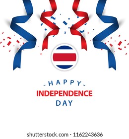 Happy Costa Rica Independence Day Vector Template Design Illustration