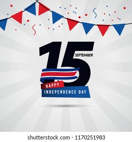 Happy Costa Rica Independence Day Vector Template Design Illustration