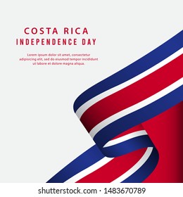 Happy Costa Rica Independence Day Vector Template Design Illustration