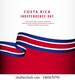 Happy Costa Rica Independence Day Vector Template Design Illustration