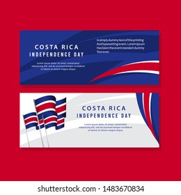 Happy Costa Rica Independence Day Poster Vector Template Design Illustration