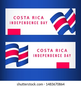 Happy Costa Rica Independence Day Vector Template Design Illustration