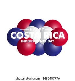 Happy Costa Rica Independence Day Vector Template Design Illustration