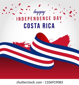 Happy Costa Rica Independent Day Vector Template Design Illustration