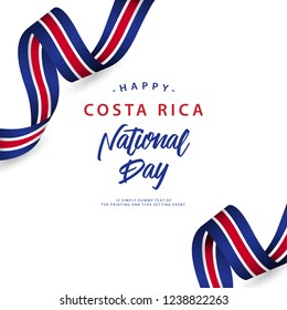 Happy Costa Rica National Day Vector Template Design Illustration