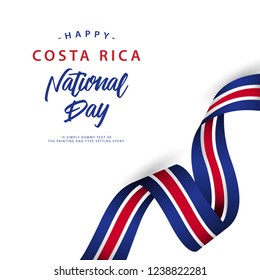 Happy Costa Rica National Day Vector Template Design Illustration