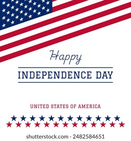 Happy country's independence day United States of America. Editable.