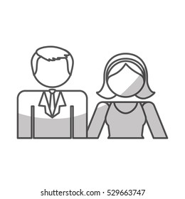 happy couple icon over white background. pictogram design. vector illustration