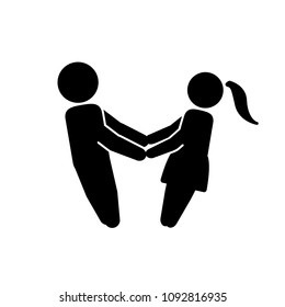 happy couple icon. Vector.