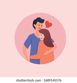 Happy Couple Illustration for Valentine. Vector EPS 10