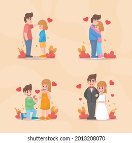 happy couple love premium vector