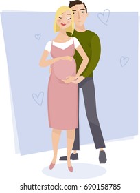 8,047 Family with pregnant mom cartoon Images, Stock Photos & Vectors ...