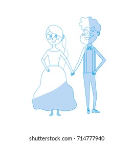 happy couple together and romantic celebration