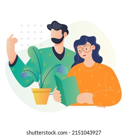 Happy Couple - Two Individual - Illustration as EPS 10 File