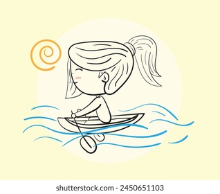 Happy couples dancing on bright days, Hand drawn Illustration in sketch doodle style