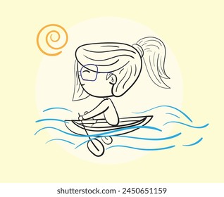 Happy couples dancing on bright days, Hand drawn Illustration in sketch doodle style