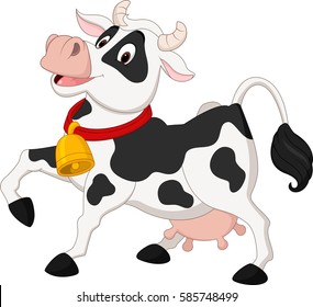 Happy Cow Cartoon
