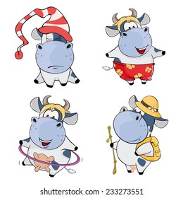 Happy cows.Clip-Art. Cartoon 