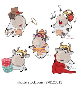 Happy cows.Clip-Art. Cartoon 