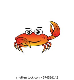 Happy crab character