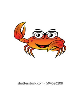 Happy crab character