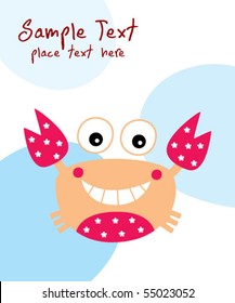 happy crab doodle