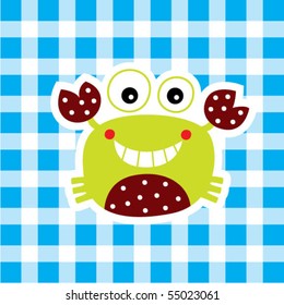 happy crab doodle