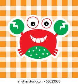 happy crab doodle