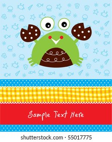 happy crab greeting card