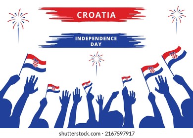 Happy Croatia National Day Celebration Vector Illustration. Background Concept for Independence Day.