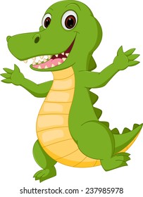 Happy crocodile cartoon 