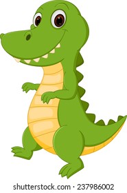 Happy crocodile cartoon 