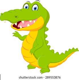 Happy crocodile cartoon