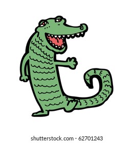 happy crocodile cartoon