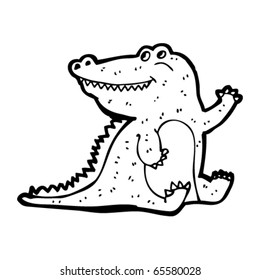 happy crocodile cartoon