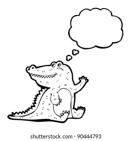 happy crocodile cartoon