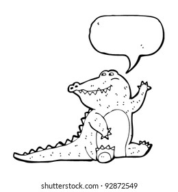 happy crocodile cartoon