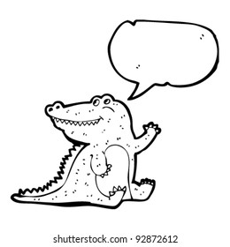 happy crocodile cartoon