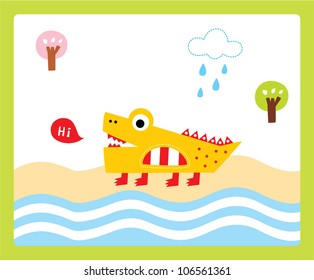 happy crocodile holiday